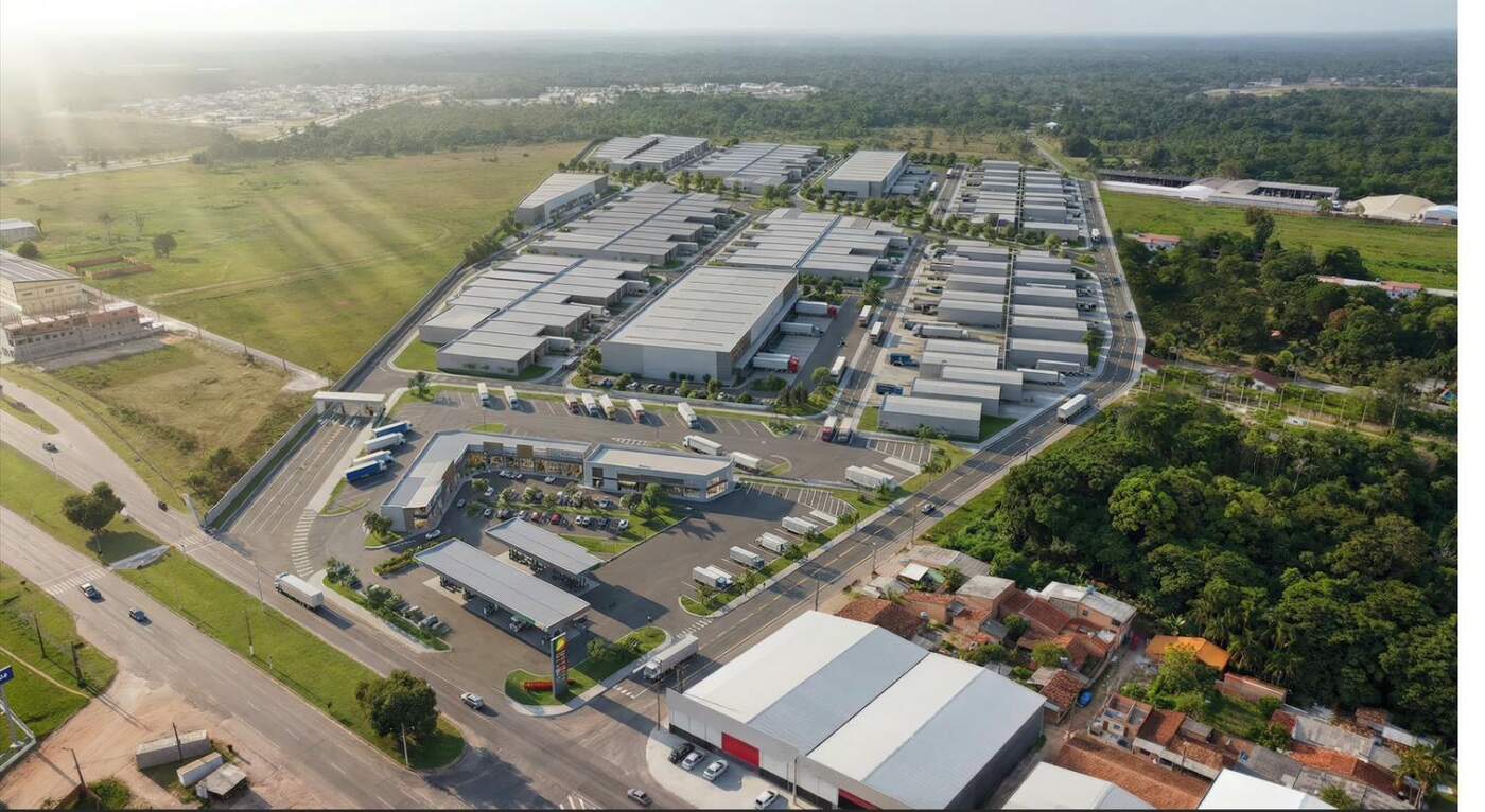 Render aéreo do Conecta Park