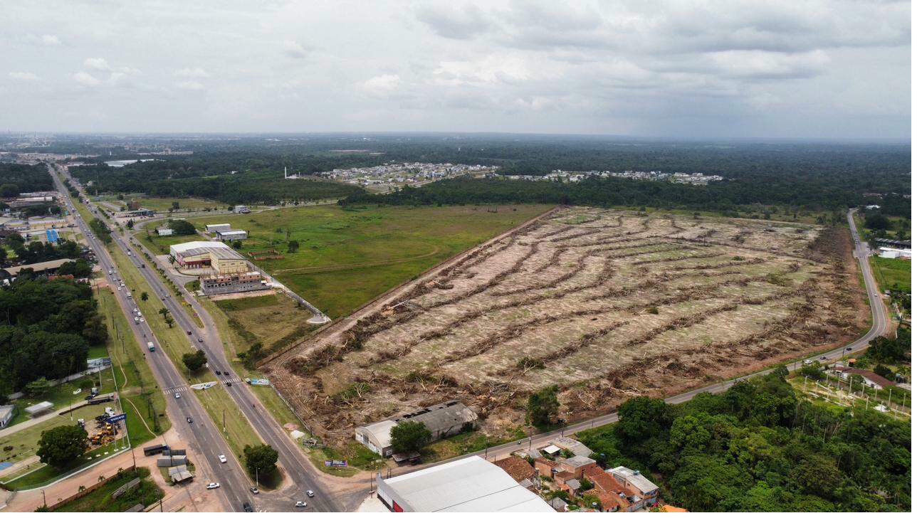 Terreno do Conecta Park na BR-316, Benevides/PA — obras iniciadas